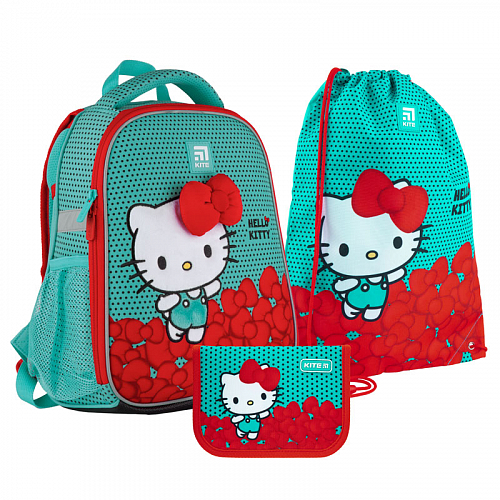 Школьный ранец с пеналом и мешком Kite Education  Hello Kitty SET_HK21-555S