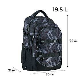 Рюкзак із ортопедичною спинкою сірий Kite Education teens K24-727L-2 Рюкзак із ортопедичною спинкою сірий Kite Education teens K24-727L-2