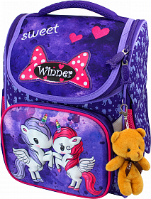 Ранец школьный Winner 2021 + мишка
