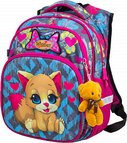 Школьный рюкзак Winner 8046 + мишка
