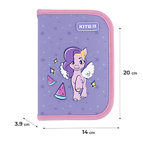 Пенал школьный для девочки Kite My Little Pony LP24-622, 1 отделение, 2 отворота Пенал школьный для девочки Kite My Little Pony LP24-622, 1 отделение, 2 отворота