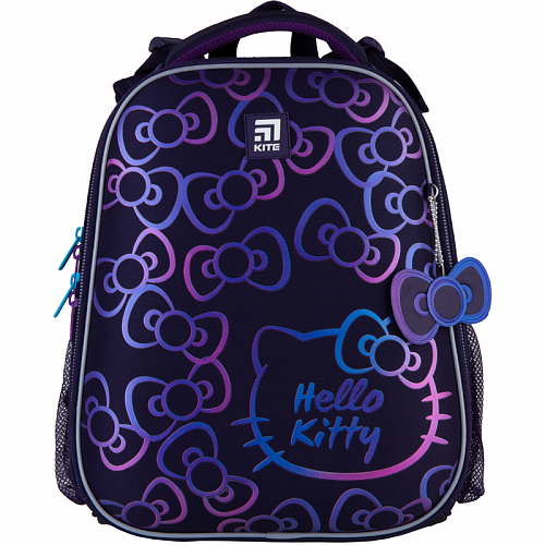 Рюкзак (ранець) шкільний чорний ортопедичний для дівчинки Kite Education Hello Kitty HK21-531M