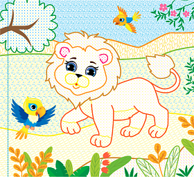 Книга Водні розмальовки з наліпками. Тварини та птахи