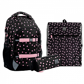 Шкільний набір Wonder Kite Polka Dots SET_WK21-727M-1 Шкільний набір Wonder Kite Polka Dots SET_WK21-727M-1