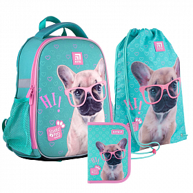 Шкільний ранець з пеналом та мішком Kite Education Studio Pets SET_SP21-555S-1 Шкільний ранець з пеналом та мішком Kite Education Studio Pets SET_SP21-555S-1