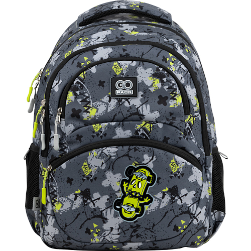 Рюкзак для хлопчика сірий GoPack Education GO22-175M-10 Crazy skate