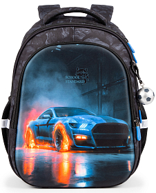 Ортопедичний шкільний рюкзак для хлопчика з Машиною School Standard 38х30х18 см для першокласника (150-36)