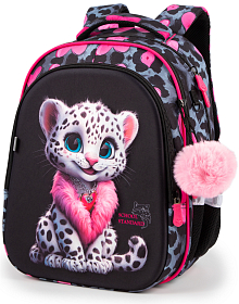 Шкільний рюкзак з ортопедичною спинкою для дівчинки School Standard 38х30х18 см з Тигром для молодших класів (150-30)