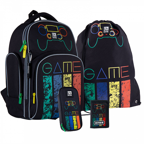Школьный рюкзак с наполнением 4 в 1 Kite Education Game changer SET_K21-706M-1