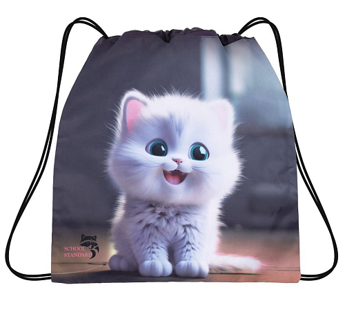 Мішок для змінного взуття для дівчинки з Котиком School Standard MSS-18