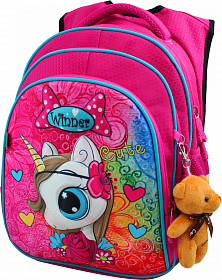 Рюкзак для школы Winner 8060 + мишка