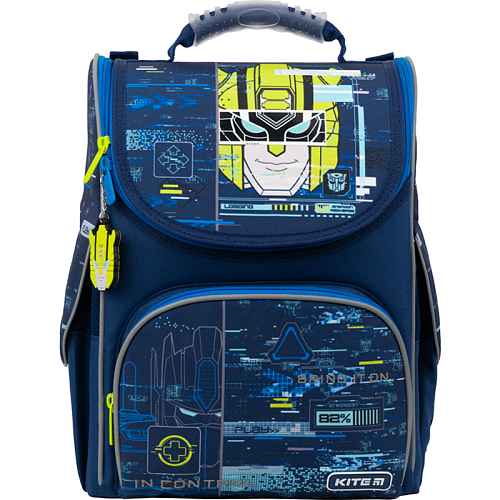 Рюкзак (ранець) шкільний ортопедичний для хлопчика синій Kite Education для початкової школи Transformers TF22-501S