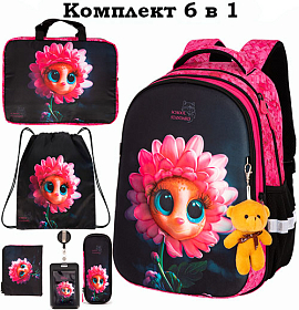 Ортопедичний шкільний рюкзак 6 в 1 для дівчинки School Standard 38х30х18 см для молодших класів (170-53) Ортопедичний шкільний рюкзак 6 в 1 для дівчинки School Standard 38х30х18 см для молодших класів (170-53)