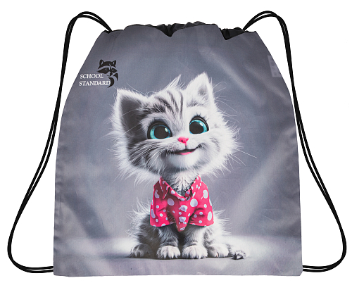 Мішок для змінного взуття для дівчинки з Котиком School Standard MSS-48