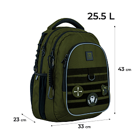 Рюкзак з ортопедичною спинкою для хлопчика Kite Education teens K24-8001L-3 Рюкзак з ортопедичною спинкою для хлопчика Kite Education teens K24-8001L-3