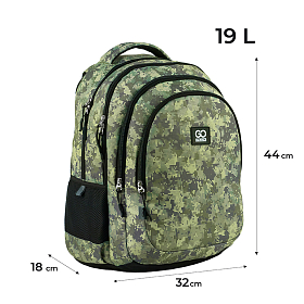 Рюкзак з ортопедичною спинкою камуфляж піксель GoPack Teens GO24-162L-3 Рюкзак з ортопедичною спинкою камуфляж піксель GoPack Teens GO24-162L-3