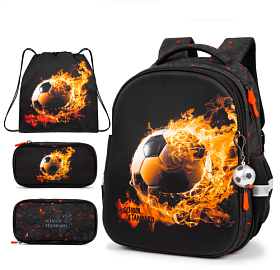 Шкільний ортопедичний рюкзак 3 в 1 для хлопчика School Standard 38х30х18 см з М'ячем в 1 клас (Full 170-77)