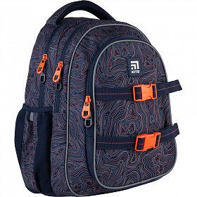 Рюкзак школьный ортопедический синий для мальчиков Kite Education K21-8001M-2 Рюкзак школьный ортопедический синий для мальчиков Kite Education K21-8001M-2
