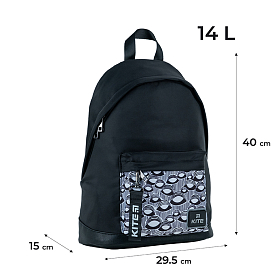 Молодіжний підлітковий рюкзак до школи чорний Kite Education teens K24-910M-2 Молодіжний підлітковий рюкзак до школи чорний Kite Education teens K24-910M-2