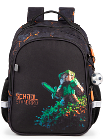Ортопедичний рюкзак для хлопчика School Standard з Майнкрафт 38х28х16 см для 1 класу (160-32)