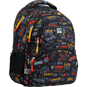 Рюкзак для хлопчика чорний GoPack Education GO22-175M-8 Street Рюкзак для хлопчика чорний GoPack Education GO22-175M-8 Street
