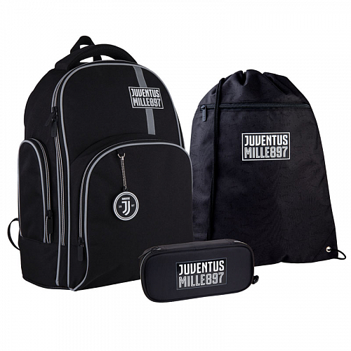 Школьный рюкзак с пеналом и мешком Kite Education FC Juventus SET_JV21-706M