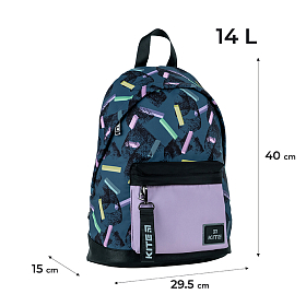 Молодіжний рюкзак підлітковий в школу синій для дівчат Kite Education teens K24-910M-1 Молодіжний рюкзак підлітковий в школу синій для дівчат Kite Education teens K24-910M-1