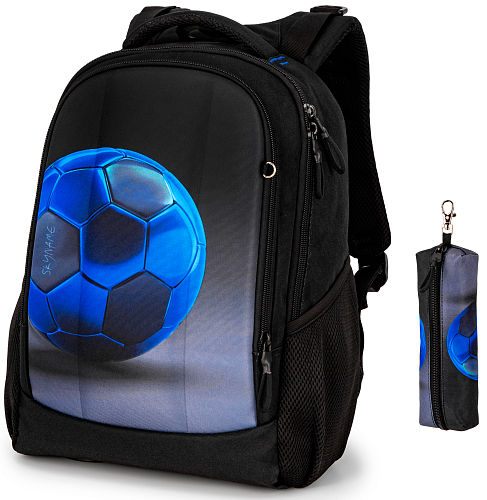 Шкільний рюкзак підлітковий чорний для хлопчика Winner / SkyName 57-80 для старшокласників