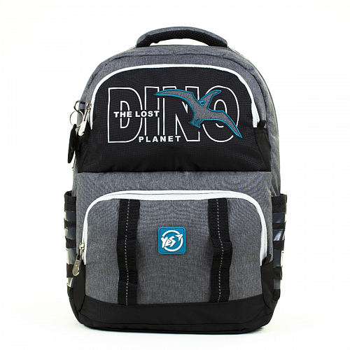 Шкільний ортопедичний рюкзак (ранець) для хлопчика чорний YES Juno X Dino S-30 для середньої школи (558143)