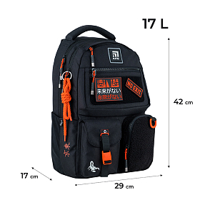 Рюкзак чорний Kite Education teens K24-2587M-5 Рюкзак чорний Kite Education teens K24-2587M-5