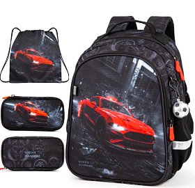 Ортопедичний шкільний рюкзак з пеналом та мішком для хлопчика School Standard для початкової школи (Full 160-28)