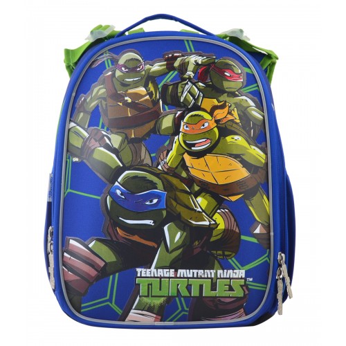 Шкільний рюкзак (ранець) з ортопедичною спинкою синій для хлопчика 1 Вересня H-25 Ninja Turtles для початкової школи (555369) 