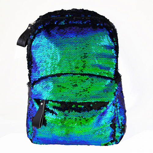 Підлітковий молодіжний рюкзак зелений для дівчат YES з паєтками GS-01 Green chameleon для міста (557678)