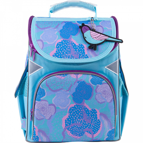 Ортопедичний рюкзак (ранець) до школи бірюзовий для дівчинки GoPack Education Blue bird GO21-5001S-5
