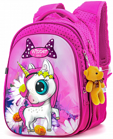 Шкільний рюкзак (ранець) з ортопедичною спинкою з мішком і пеналом рожевий для дівчинки Winner  для молодших класів (Full R1-005) Шкільний рюкзак (ранець) з ортопедичною спинкою з мішком і пеналом рожевий для дівчинки Winner  для молодших класів (Full R1-005)
