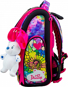 Шкільний рюкзак (ранець) з ортопедичною спинкою рожевий для дівчинки Delune для першого класу 33,5х27,5х15 см (3-172) Шкільний рюкзак (ранець) з ортопедичною спинкою рожевий для дівчинки Delune для першого класу 33,5х27,5х15 см (3-172)