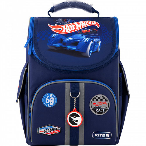 Рюкзак (ранець) шкільний ортопедичний синій для хлопчиків Kite Education Hot Wheels для першокласників (HW20-501S-2)