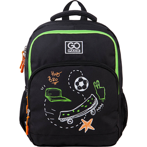 Рюкзак для початкової школи чорний GoPack Education м'який GO21-113M-5 Hey Bro