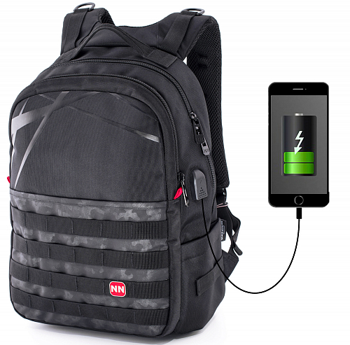 Шкільний підлітковий рюкзак з ортопедичною спинкою чорний з usb портом для хлопчиків Winner  для студентів, старшокласників (408-8 R)  Шкільний підлітковий рюкзак з ортопедичною спинкою чорний з usb портом для хлопчиків Winner  для студентів, старшокласників (408-8 R)