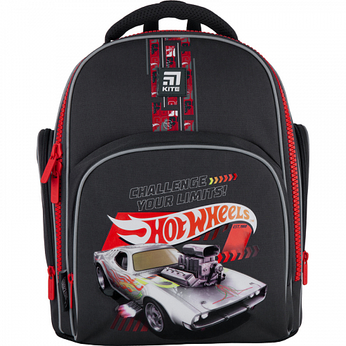 Рюкзак шкільний каркасний для хлопчика Kite Education для початкової школи Hot Wheels HW21-706S