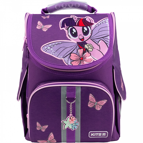 Рюкзак (ранець) шкільний фіолетовий ортопедичний для дівчинки Kite Education для першокласників My Little Pony LP21-501S