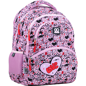 Рюкзак в школу для дівчинки рожевий GoPack Education GO22-175M-2 More love Рюкзак в школу для дівчинки рожевий GoPack Education GO22-175M-2 More love