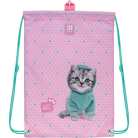Мішок для змінного взуття для дівчинки Kite Education Studio Pets SP22-600M-3 Мішок для змінного взуття для дівчинки Kite Education Studio Pets SP22-600M-3