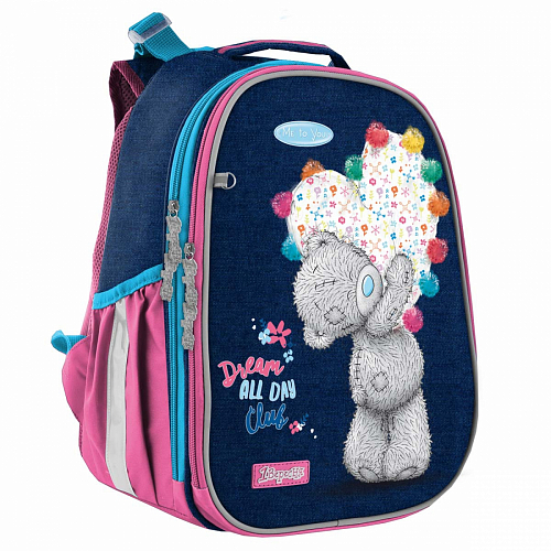 Шкільний рюкзак (ранець) з ортопедичною спинкою синій для дівчинки 1 вересня Н-25 Me-to-you для початкової школи (558212)