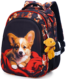 Шкільний рюкзак з ортопедичною спинкою для дівчинки з Собачкою School Standard 38х30х18 см для молодших класів (150-1) Шкільний рюкзак з ортопедичною спинкою для дівчинки з Собачкою School Standard 38х30х18 см для молодших класів (150-1)