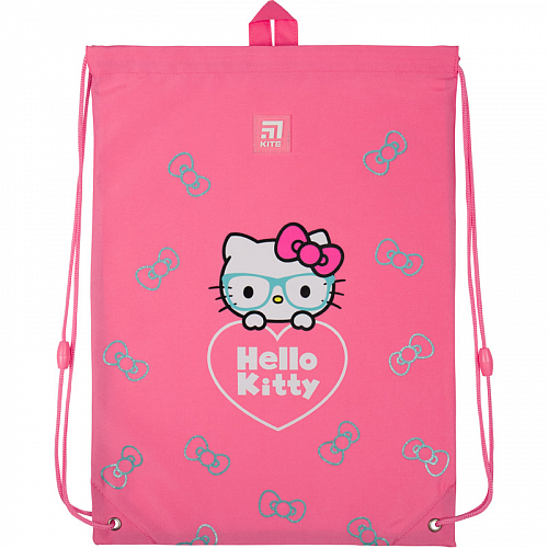 Мішок для змінного взуття для дівчинки з кишенею Hello Kitty рожевий Kite Education HK20-600M-2