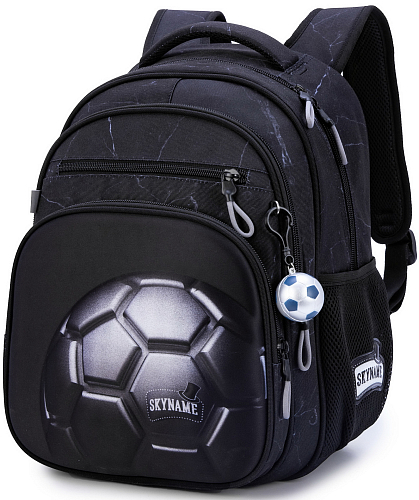 Ортопедичний шкільний рюкзак для хлопчика чорний Winner /SkyName 37х30х18 см для молодших класів (R3-267)