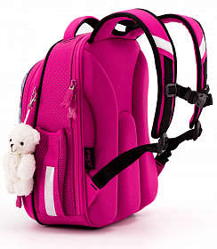 Ортопедичний шкільний рюкзак сірий для дівчинки Winner з Мишком 36х29х17 см для молодших класів (6013) Ортопедичний шкільний рюкзак сірий для дівчинки Winner з Мишком 36х29х17 см для молодших класів (6013)