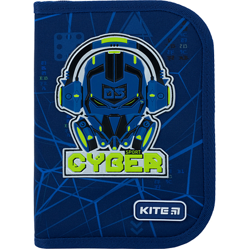 Пенал без наповнення Kite Education Cyber K22-622-8, 1 відділення, 2 відвороти