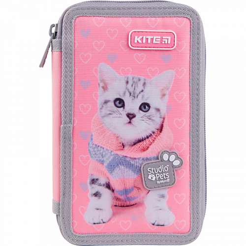 Пенал без наповнення Kite Education Studio Pets SP21-623, 2 відділення Пенал без наповнення Kite Education Studio Pets SP21-623, 2 відділення